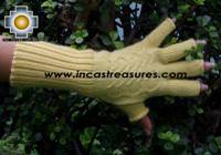 100% Alpaca Wool Knit Fingerless Gloves Solid Color - Product id: ALPACAGLOVES09-36 Photo04