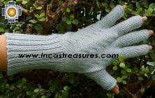 100% Alpaca Wool Knit Fingerless Gloves Solid Color - Product id: ALPACAGLOVES09-36 Photo08