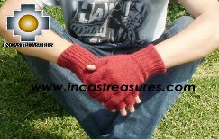 100% Alpaca Wool Fingerless Gloves runa  - Product id: ALPACAGLOVES09-21 Photo02