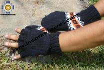 100% Alpaca Wool Hand Knit Mittens Mitts TUTA - Product id: ALPACAGLOVES09-01 Photo03
