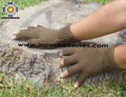100% Alpaca Wool Fingerless Gloves earth  - Product id: ALPACAGLOVES09-24Photo02