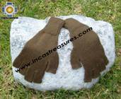 100% Alpaca Wool Fingerless Gloves earth  - Product id: ALPACAGLOVES09-24Photo01
