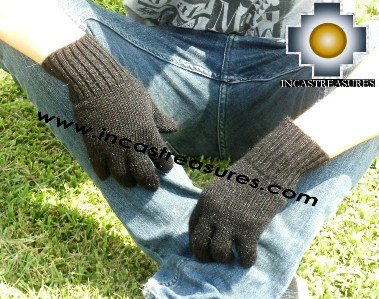 100% Alpaca Wool gloves Black - Product id: ALPACAGLOVES09-06 Photo03