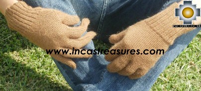 100% Alpaca Wool gloves camel - Product id: ALPACAGLOVES09-06 Photo03