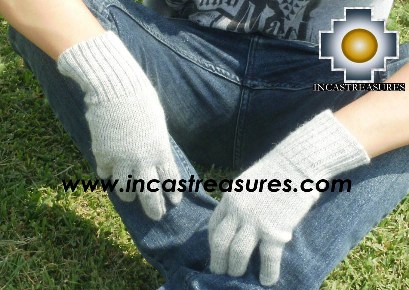 100% Alpaca Wool gloves silver - Product id: ALPACAGLOVES09-06 Photo03