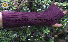 100% Alpaca Wool Wrist Warmers Gloves Solid Color - Product id: ALPACAGLOVES09-35 Photo06