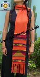 Alpaca Scarf with andenes chinchaysuyo  - Product id: alpaca-scarf-09 Photo02