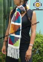 Alpaca Scarf with chakana camucamu  - Product id: alpaca-scarf-04 Photo02