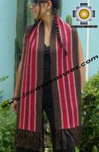 Alpaca Scarf with stripes ollantaytambo  - Product id: alpaca-scarf-03 Photo02
