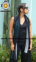 Alpaca Scarf with stripes Pisac  - Product id: alpaca-scarf-01 Photo02