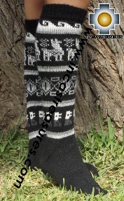 Long 100% Alpaca Socks Classic Black - Product id: ALPACASOCKS13-01 Photo03