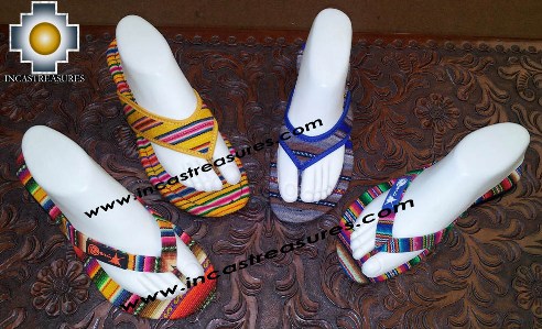 Assorted Bayeta Sandals from Inka Peru Fabric