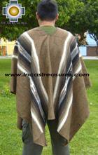 Alpaca Poncho Hualhua brown UNISEX  - Product id: ALPACA-PONCHO09-02 Photo02