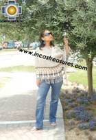 Alpaca Poncho short stripes UNISEX  - Product id: ALPACA-PONCHO09-09 Photo03