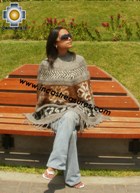 Alpaca Poncho short stripes UNISEX  - Product id: ALPACA-PONCHO12-01 Photo03