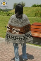 Alpaca Poncho short stripes UNISEX  - Product id: ALPACA-PONCHO12-01 Photo02