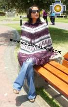 Alpaca Poncho short stripes UNISEX  - Product id: ALPACA-PONCHO09-08 Photo03