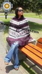 Alpaca Poncho short stripes UNISEX  - Product id: ALPACA-PONCHO09-08 Photo02