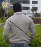 100% Baby Alpaca Sweater v Neck  - Product id: MENS-BABY-ALPACA-SWEATER09-12 Photo03