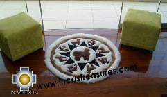 100% Alpaca baby alpaca round fur rug Alpaca Land - Product id: ALPACAFURRUG10-01 Photo02