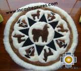 100% Alpaca baby alpaca round fur rug Alpaca Land - Product id: ALPACAFURRUG10-01 Photo01