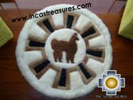 100% Alpaca baby alpaca round fur rug Alpaca Land - Product id: ALPACAFURRUG10-02 Photo01