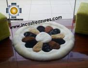 100% Alpaca baby alpaca round fur rug Alpaca Land - Product id: ALPACAFURRUG10-03 Photo04