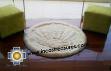 100% Alpaca baby alpaca round fur rug Alpaca Land - Product id: ALPACAFURRUG10-03 Photo02
