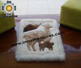 100% Alpaca baby alpaca round fur rug vicugna family - Product id: ALPACAFURRUG10-09 Photo03