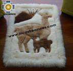 100% Alpaca baby alpaca round fur rug vicugna family - Product id: ALPACAFURRUG10-09 Photo01