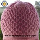 Alpaca Wool Hat Arawi pink, solid Color Chullo - available in 14 colors - Product id: Alpaca-Hats09-36 Photo02