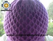 Alpaca Wool Hat Arawi purple, solid Color Chullo - available in 14 colors - Product id: Alpaca-Hats09-37 Photo02