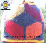 Alpaca Wool Hat Geometric Design fire -  Product id: Alpaca-Hats09-22 Photo03