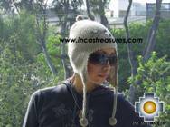 Alpaca Wool Hat with Embroidery Kantuta tiwu  - Product id: Alpaca-Hats09-03 Photo02