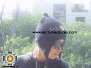Alpaca Wool Hat with Embroidery Kantuta Yana  - Product id: Alpaca-Hats09-01 Photo03