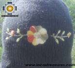 Alpaca Wool Hat with Embroidery Kantuta Yana  - Product id: Alpaca-Hats09-01 Photo04