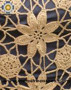 Andean Crochet Poncho Flowers camel - Product id: crochet-poncho-05 Photo03