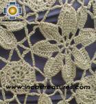 Andean Crochet Poncho Flowers green - Product id: crochet-poncho-07 Photo03
