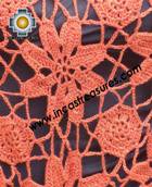 Andean Crochet Poncho Flowers ocre - Product id: crochet-poncho-06 Photo01