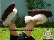 SHEEPSKIN SLIPPER brown HUASCARAN - Product id: SLIPPERS09-01 Photo05