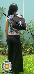 Black Handmade Handbag with Dots - Product id: HANDBAGS09-01 Photo04