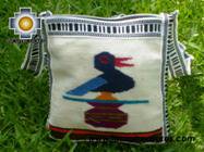 Handmade sheep wool square handbag songbird - Product id: HANDBAGS09-11 Photo02