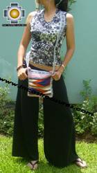 Handmade sheep wool square handbag stripes - Product id: HANDBAGS09-16 Photo03