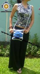 Handmade sheep wool square handbag sunset - Product id: HANDBAGS09-13 Photo03