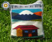 Handmade sheep wool square handbag volcano - Product id: HANDBAGS09-15 Photo02