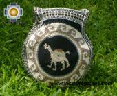 Round Handbag sheep wool NIGHT ALPACA - Product id: HANDBAGS09-32 Photo02