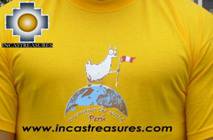 100% Pima Cotton Tshirt Llama Yellow - Product id: cotton-tshirt09-06 Photo02