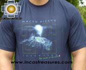 100% Pima Cotton Tshirt Blue Machu Picchu - Product id: cotton-tshirt09-08 Photo02