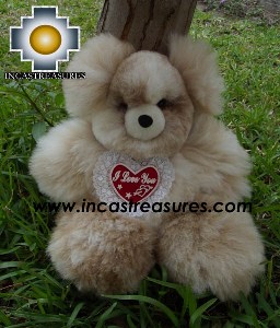 Alpaca stuffed teddy bear valentines day - 100% Baby Alpaca - Product id: TOYS12-05 Photo05