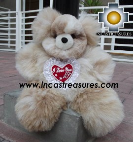Alpaca stuffed teddy bear valentines day - 100% Baby Alpaca - Product id: TOYS12-05 Photo03